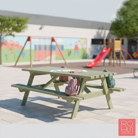 Taula de pícnic ECO Turín | Disseny Contemporani en Fusta Tractada